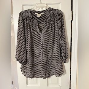 Max Studio three quarter length sleeve shirt size large